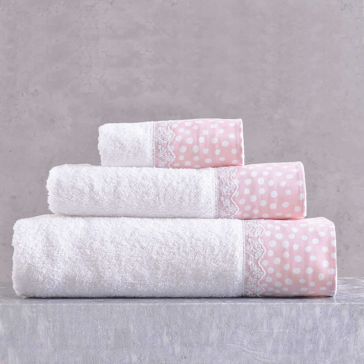 Πετσέτες σετ 3τμχ. σε κουτί Cute pink rythmos