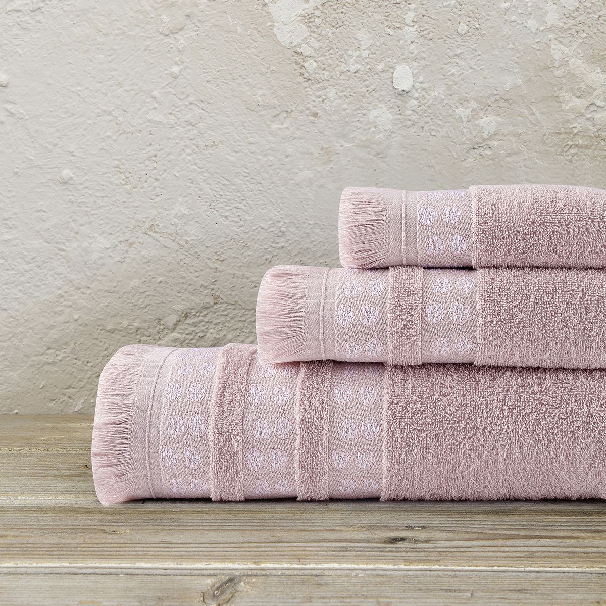 Πετσέτες σετ 3τμχ Aelia pink kocoon