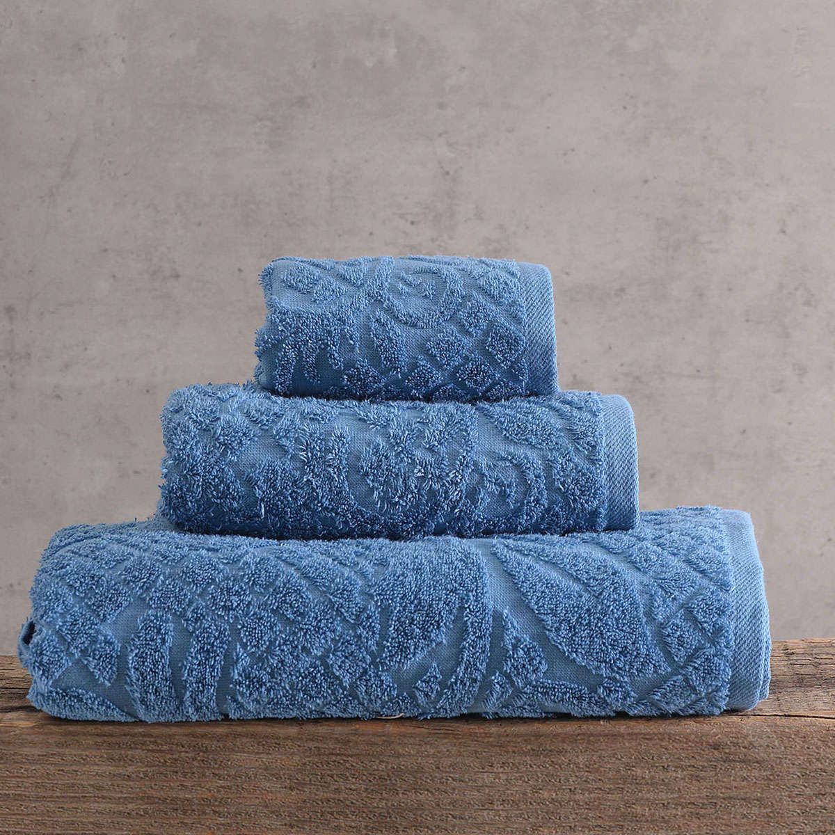 Πετσέτες σετ 3τμχ Imani blue rythmos