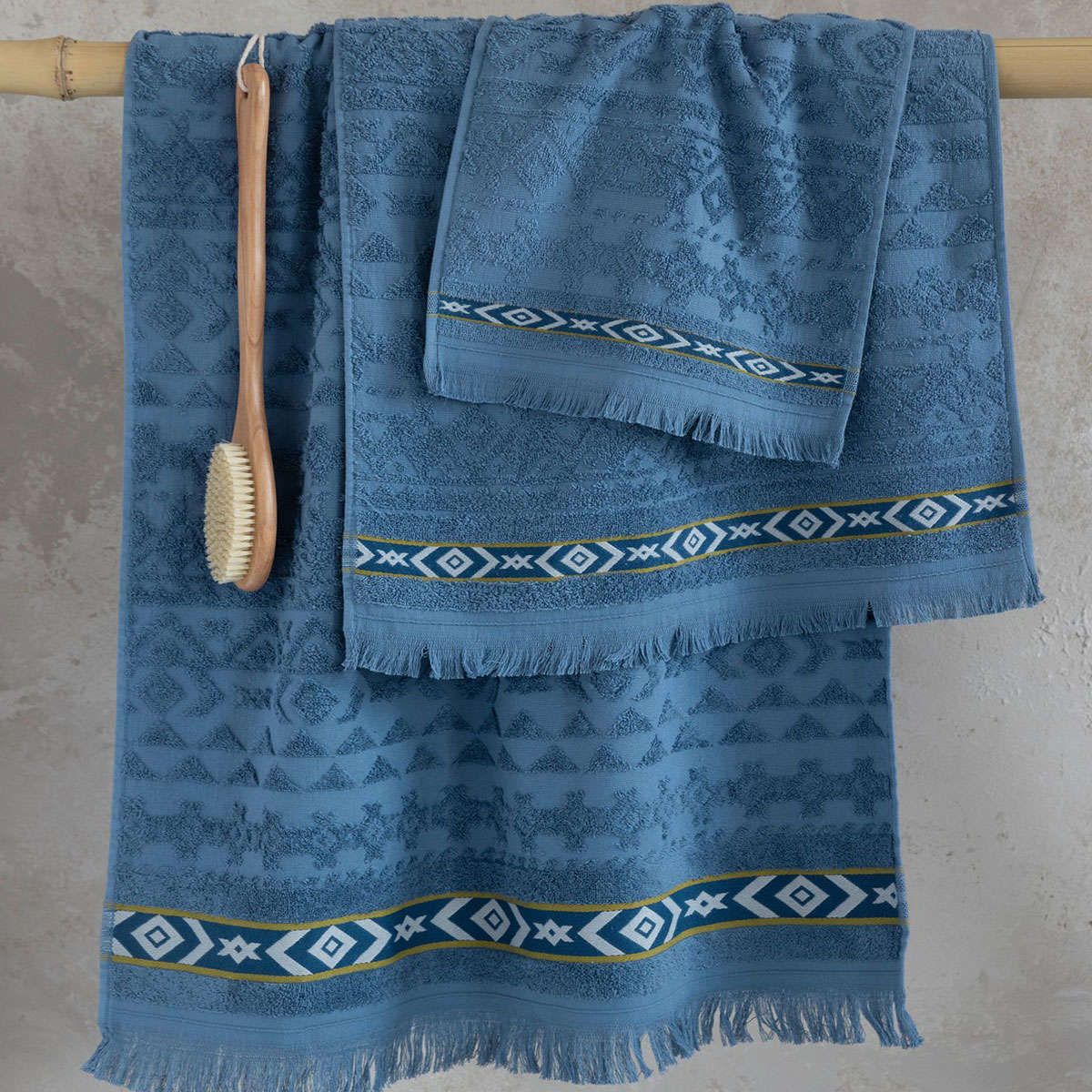 Πετσέτες σετ 3τμχ Marise denim blue nima
