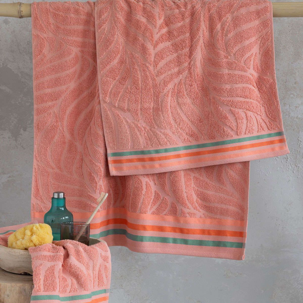 Πετσέτες σετ 3τμχ Nanea dark pink nima
