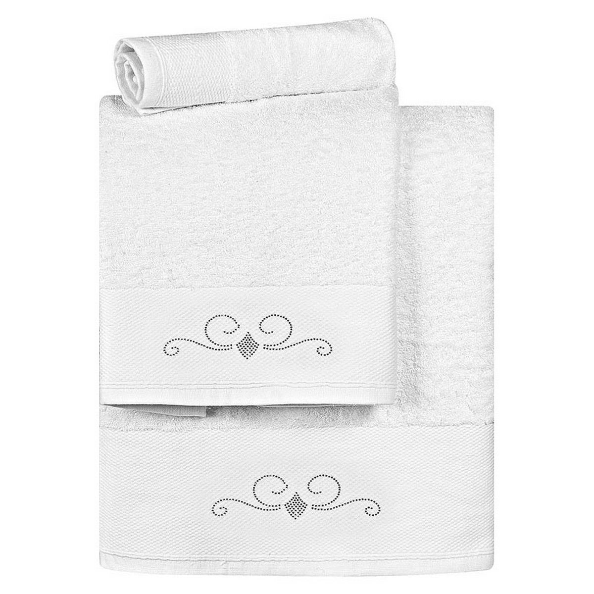 Πετσέτες σετ Art 3170 white beauty home