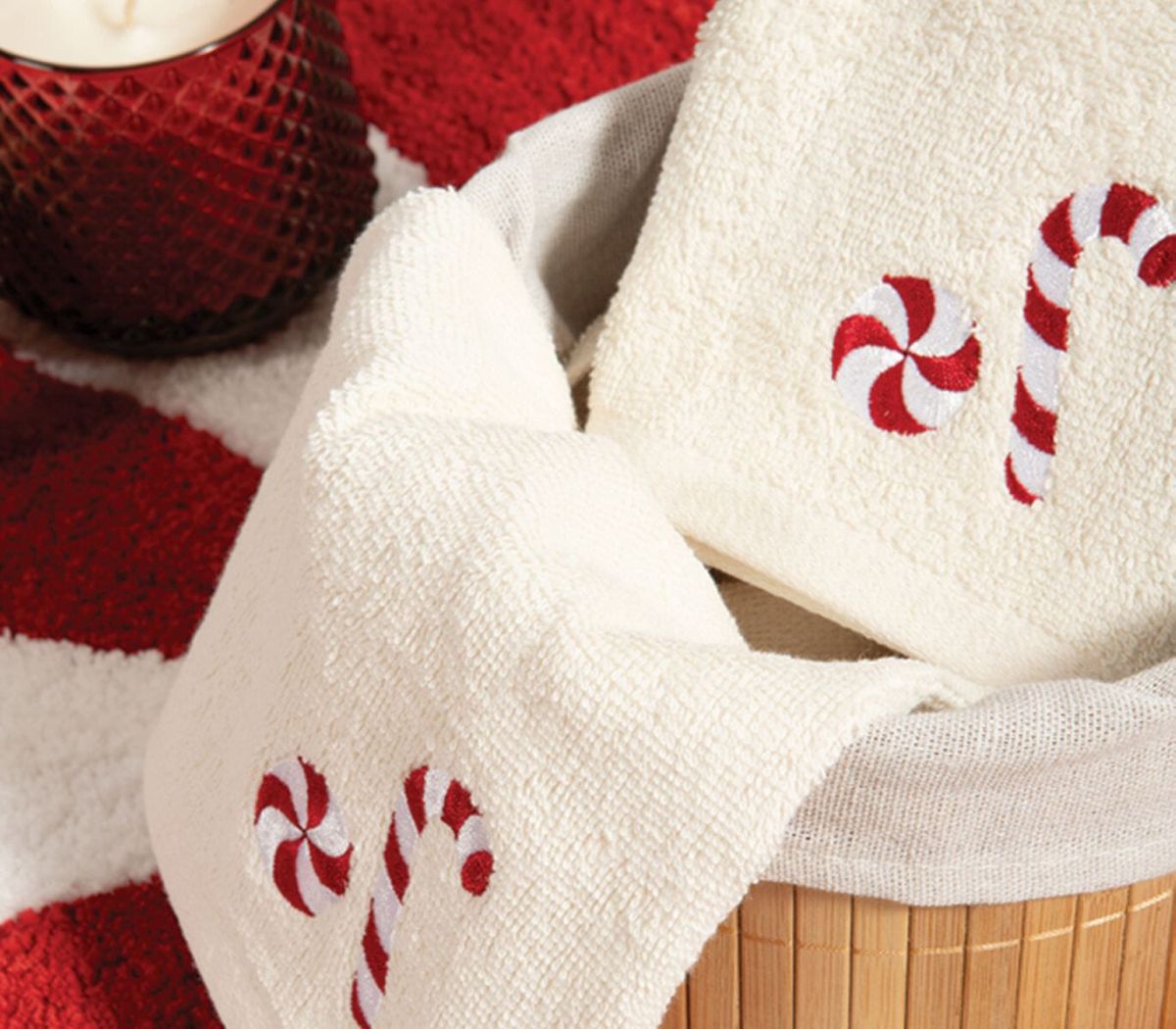 Πετσέτες χεριών σετ 2τμχ Sweet Christmas ecru nef nef homeware