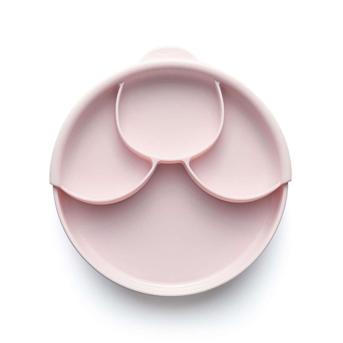 Πιάτο φαγητού με χώρισμα σιλικόνης Des.12 pink miniware