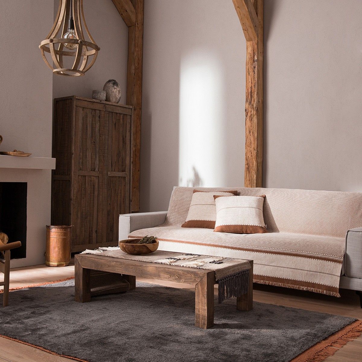 Ριχτάρι Highlands 863/22 leather brown 180x310cm gofis home