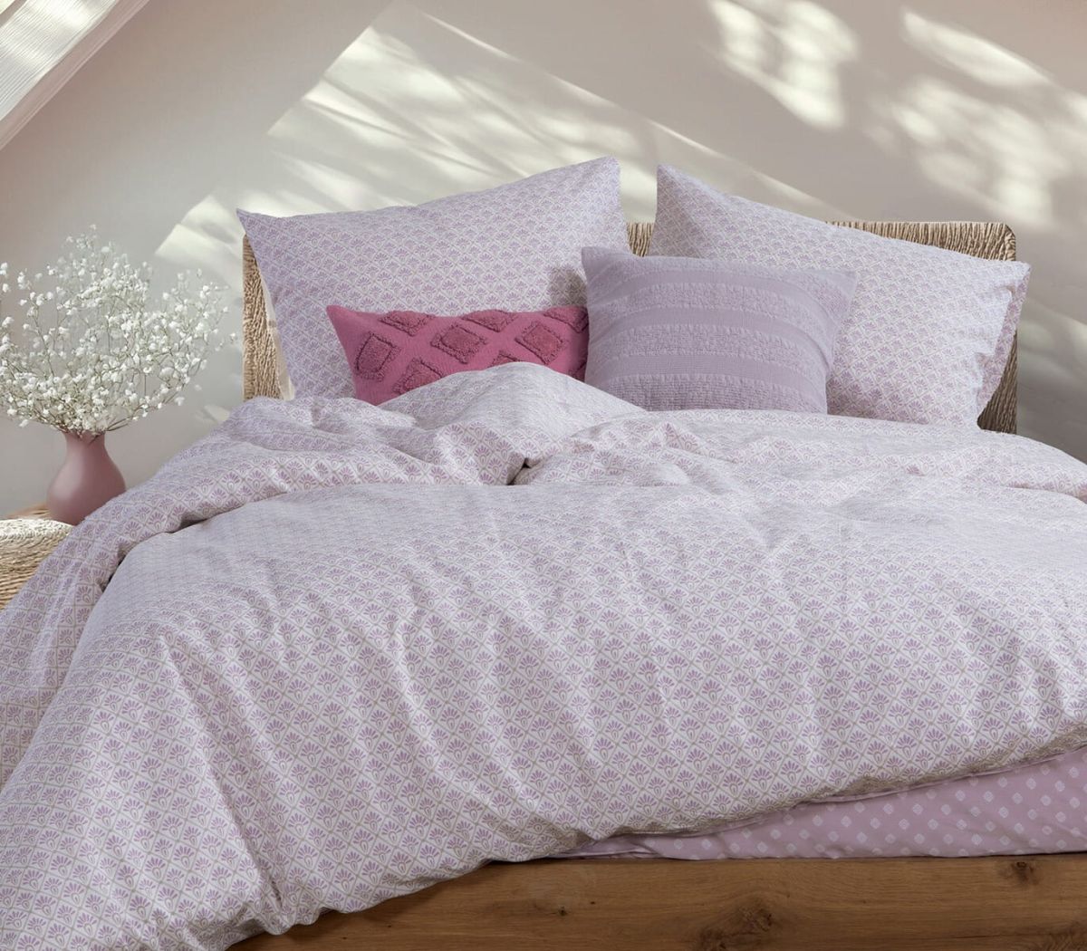 Σεντόνια διπλά σετ Keylan mauve nef nef homeware