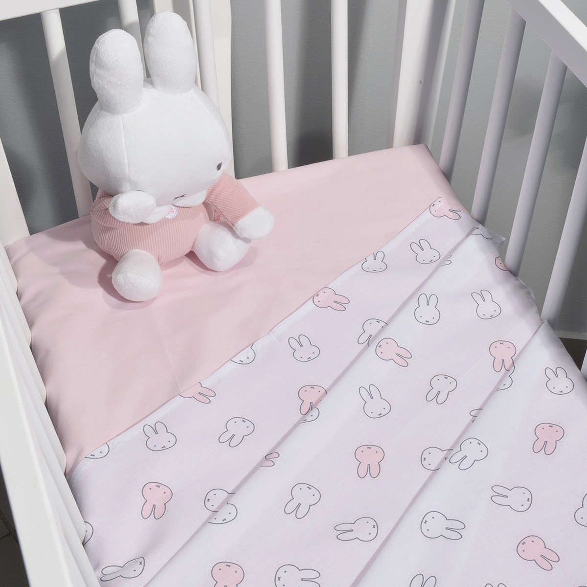 Σεντόνια λίκνου σετ des.52-1 pink miffy