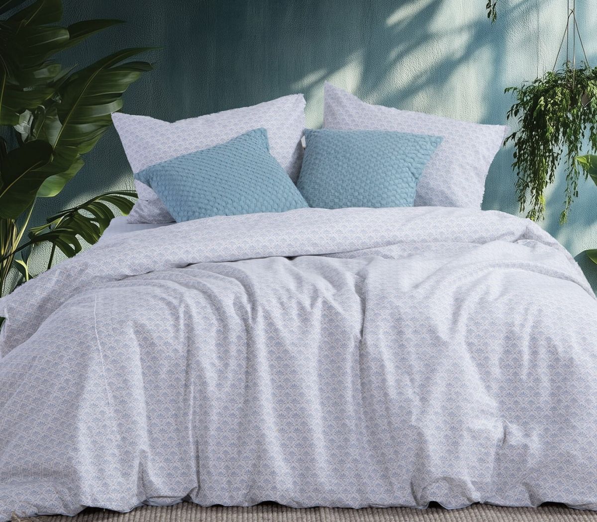 Σεντόνια υπέρδιπλα σετ Keylan blue nef nef homeware