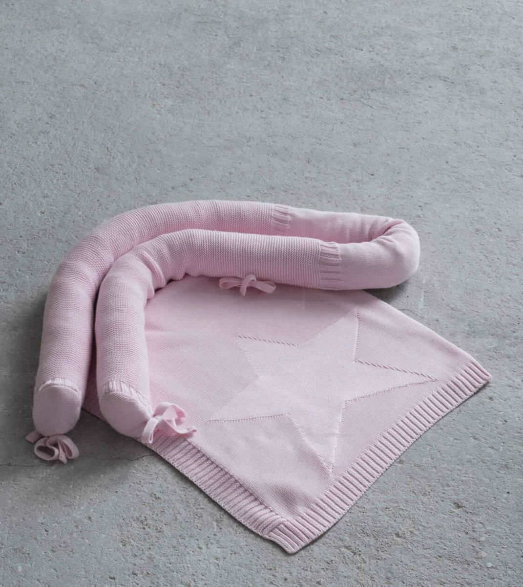 Σετ πάντα και κουβέρτα λίκνου Hoodoo pink nima