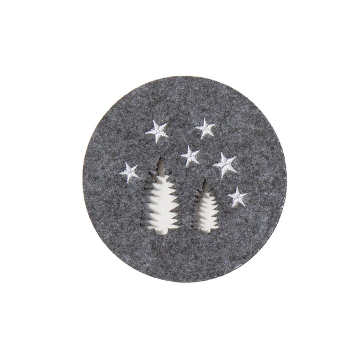 Σουβέρ σετ 4τμχ Snow Felt grey nef nef homeware